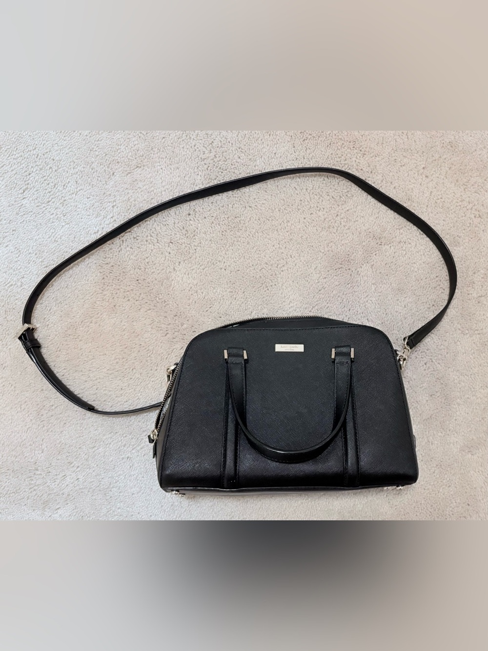Kate spade Black Saffiano Leather Newbury Lane Small Felix Satchel/Crossbody Bag - Picture 5 of 10
